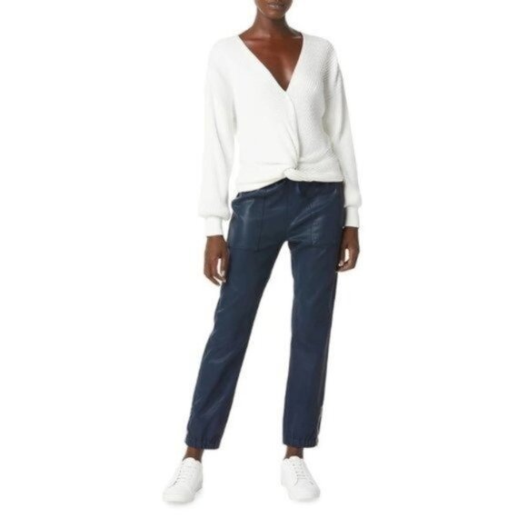 HUDSON JEANS Coated Utility Jogger Jeans in Pageant Blue Coate NWT Large - Picture 2 of 8